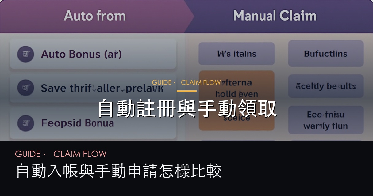 手動領取流程差異