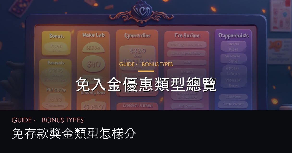 免入金優惠類型總覽